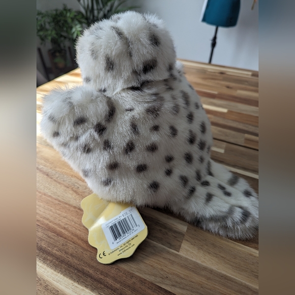 Folkmanis Plush Stuffed Snowy Owl Puppet with Moving Head Medium Sized - Picture 5 of 5